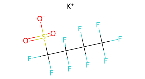 ノナフルオロ-1-ブタンスルホン酸カリウム の化学構造