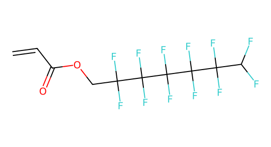 アクリル酸2,2,3,3,4,4,5,5,6,6,7,7-ドデカフルオロヘプチル の化学構造