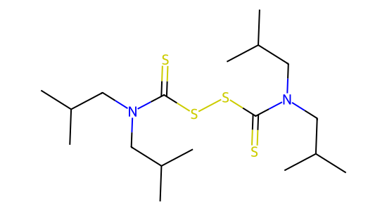 テトライソブチルチウラムジスルフィド の化学構造