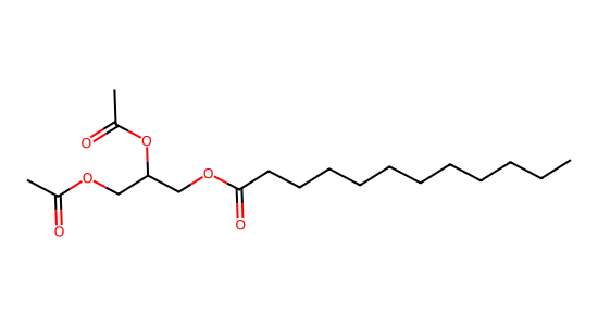 グリセロル＝ジアセタト＝モノラウラトエステル の化学構造
