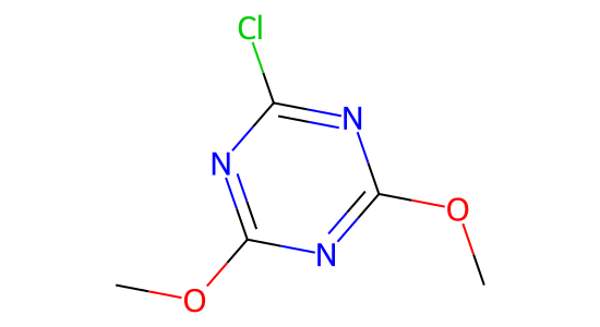 2-クロロ-4,6-ジメトキシ-1,3,5-トリアジン の化学構造