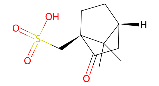(+)-10-カンファースルホン酸 の化学構造