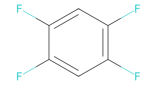 1,2,4,5-テトラフルオロベンゼン の化学構造