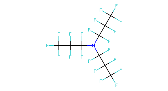 トリス(ペルフルオロプロピル)アミン の化学構造