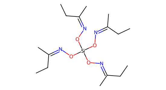 テトラキス(1-メチルプロピリデンアミノオキシ)シラン の化学構造