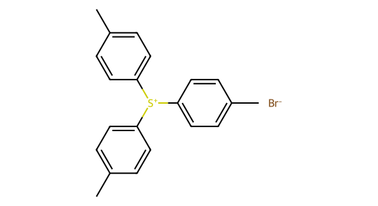 Sulfonium, tris(4-methylphenyl)-, bromide の化学構造式