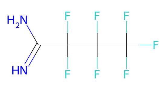 ヘプタフルオロブチリルアミジン の化学構造