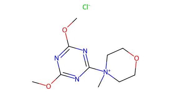 4-(4,6-ジメトキシ-1,3,5-トリアジン-2-イル)-4-メチルモルホリニウムクロリド の化学構造