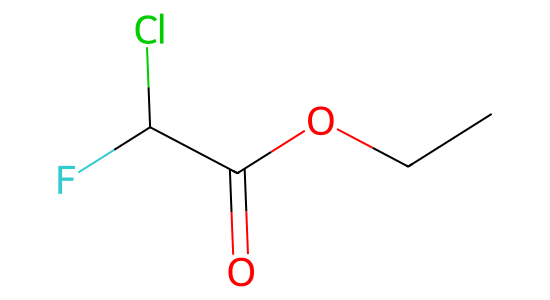 クロロフルオロ酢酸エチル の化学構造