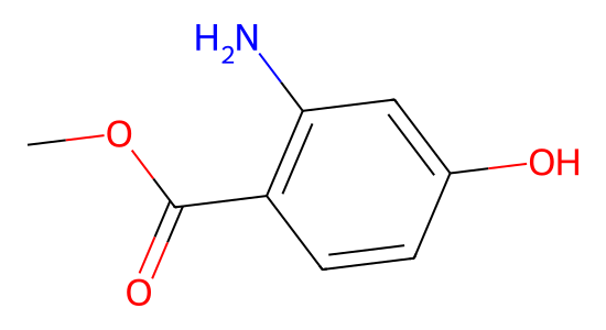 2-アミノ-4-ヒドロキシ安息香酸メチル の化学構造