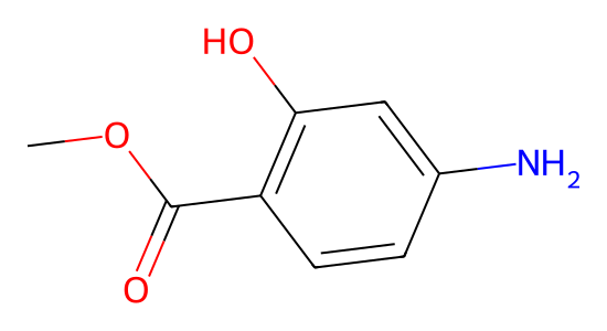 4-アミノ-2-ヒドロキシ安息香酸メチル の化学構造