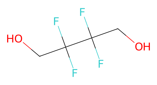 2,2,3,3-テトラフルオロ-1,4-ブタンジオール の化学構造