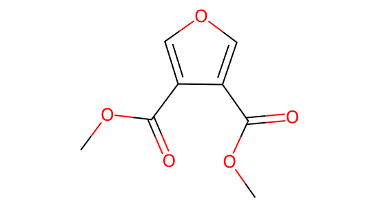 3,4-フランジカルボン酸ジメチル の化学構造