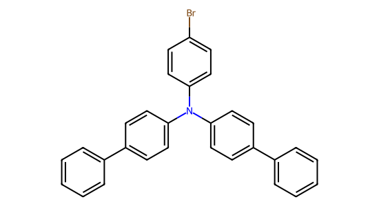 N,N-ビス(4-ビフェニルイル)-N-(4-ブロモフェニル)アミン の化学構造