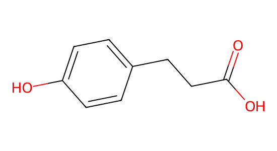 3-(4-ヒドロキシフェニル)プロピオン酸 の化学構造