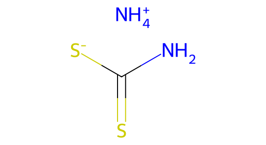 ジチオカルバミン酸アンモニウム の化学構造