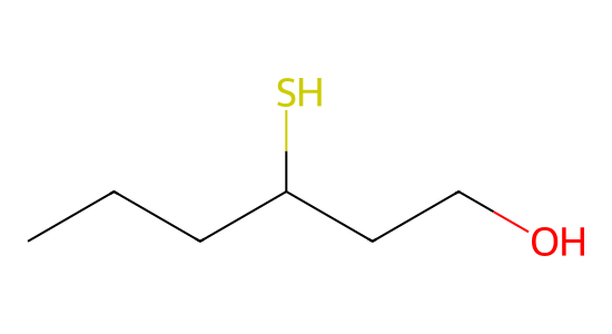 3-メルカプト-1-ヘキサノール の化学構造