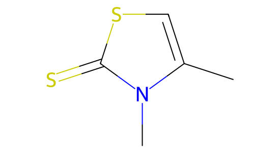 3,4-ジメチル-4-チアゾリン-2-チオン の化学構造