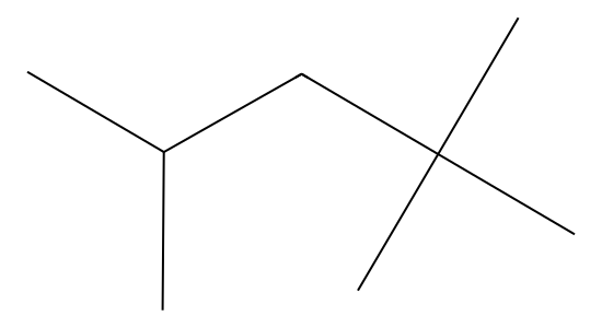 2,2,4-トリメチルペンタン の化学構造式
