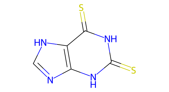 2，6-ジメルカプトプリン の化学構造