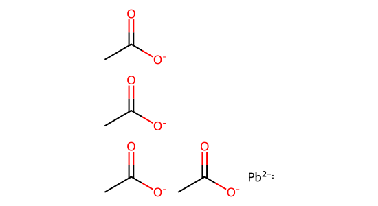 四酢酸鉛 の化学構造