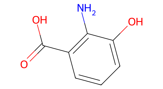 3-ヒドロキシアントラニル酸 の化学構造