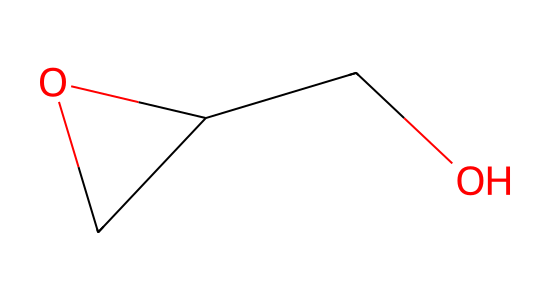 オキシラン-2β-メタノール の化学構造式