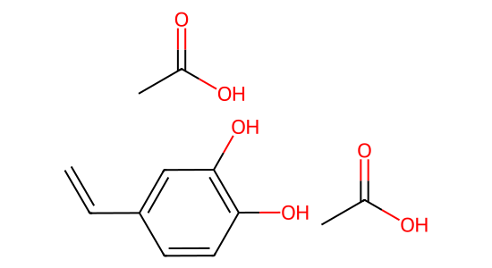 3,4-ジアセトキシスチレン の化学構造