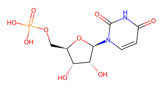 ウリジン5'-りん酸 の化学構造