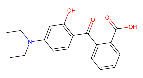 2-(4-ジエチルアミノ-2-ヒドロキシベンゾイル)安息香酸 の化学構造