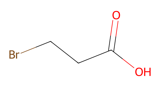 3-ブロモプロピオン酸 の化学構造