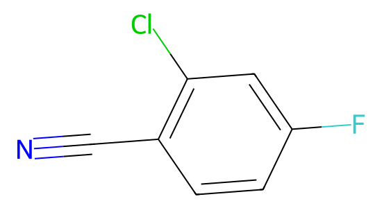 2-クロロ-4-フルオロベンゾニトリル の化学構造