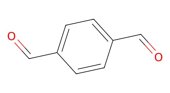 テレフタルアルデヒド の化学構造