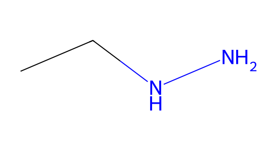 1-エチルヒドラジン の化学構造