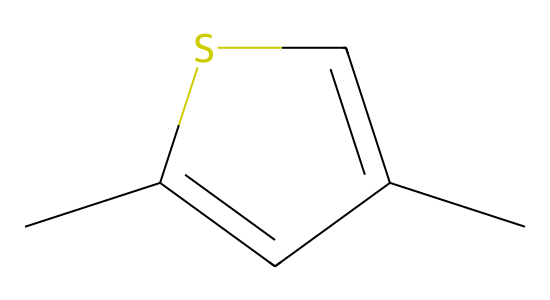 2,4-ジメチルチオフェン の化学構造