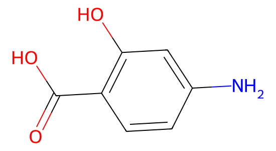 4-アミノサリチル酸 の化学構造