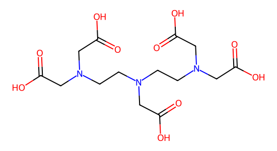 ジエチレントリアミン五酢酸 の化学構造