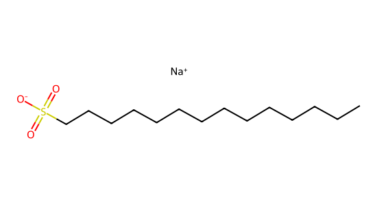 1-テトラデカンスルホン酸ナトリウム の化学構造