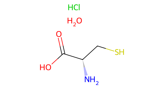 L-システイン塩酸塩一水和物 の化学構造