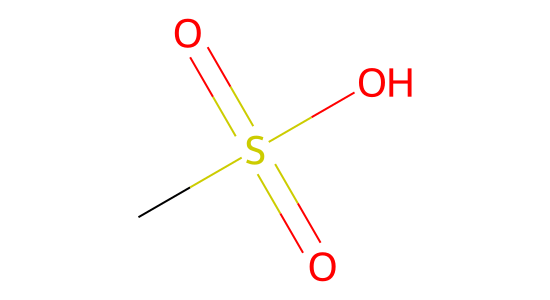 メタンスルホン酸 の化学構造