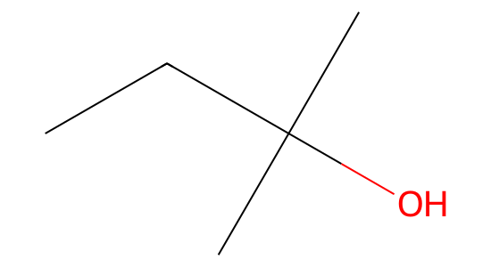 tert-アミルアルコール の化学構造