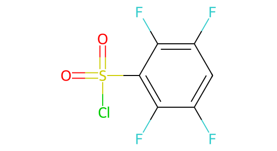 2,3,5,6-テトラフルオロベンゼンスルホニルクロリド の化学構造
