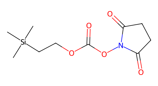 N-[2-(トリメチルシリル)エトキシカルボニルオキシ]スクシンイミド の化学構造