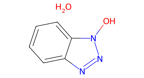 1-ヒドロキシベンゾトリアゾール一水和物 の化学構造