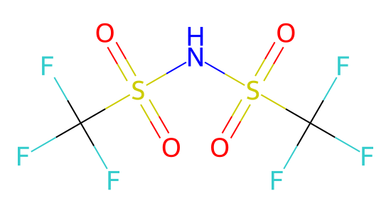 ビス(トリフルオロメチルスルホニル)アミン の化学構造