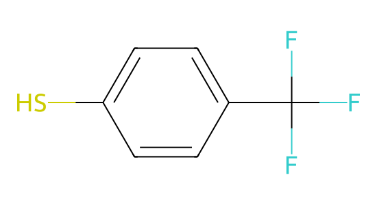 4-(トリフルオロメチル)ベンゼンチオール の化学構造