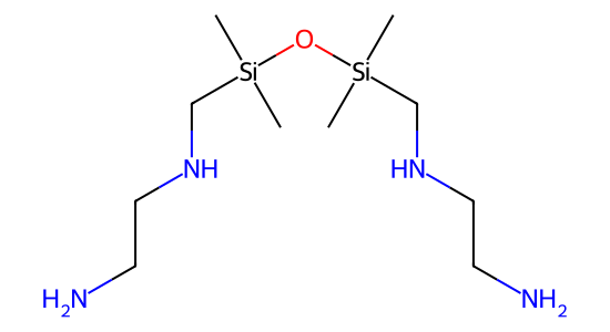 1,3-ビス(2-アミノエチルアミノメチル)-1,1,3,3-テトラメチルプロパンジシロキサン の化学構造