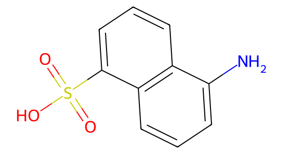 5-アミノ-1-ナフタレンスルホン酸 の化学構造