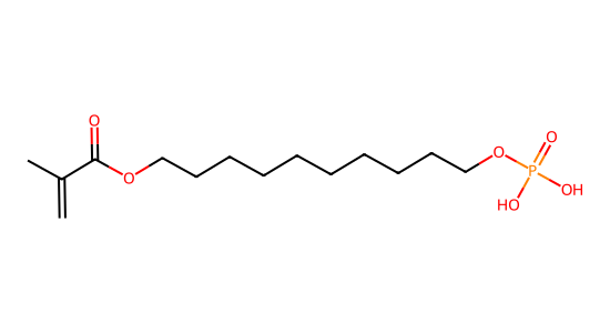 10-(Phosphonooxy)decyl methacrylate の化学構造