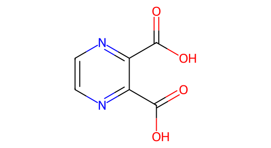 2,3-ピラジンジカルボン酸 の化学構造